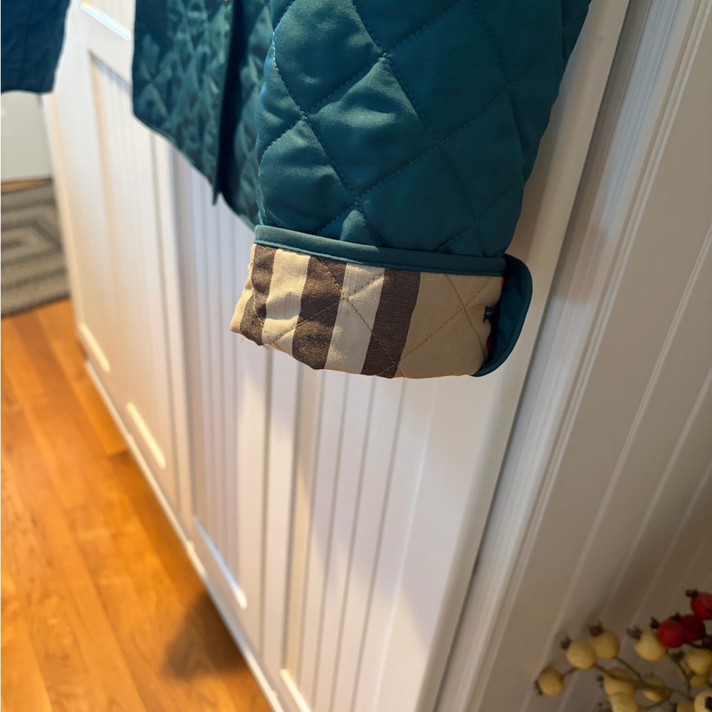 Burberry Teal Quilted Jacket - Picture 5 of 8